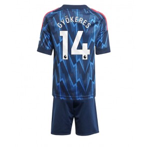 Arsenal Viktor Gyokeres #14 Replika Babytøj Udebanesæt Børn 2025-26 Kortærmet (+ Korte bukser)